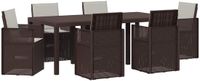 vidaXL Eettafel Set Bruin en lichtgrijs PP