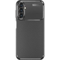 Xeptio Zwart geborstelde beschermhoes voor Samsung Galaxy A55 5G zacht schokbestendig