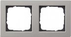Gira E2 Afdekraam schakelmateriaal - Roestvaststaal (RVS) - Mat - 2-voudig frame