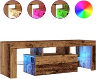 vidaXL Tv-meubel met LED 120x36,5x40 cm bewerkt hout oud hout
