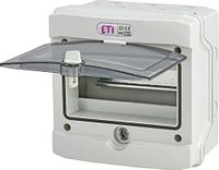 ETI ECH-4G Opbouwverdeler 1 rij 4 modules voor vochtige ruimtes IP65