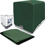 Famanu - IBC tankafdekking 1000L groene beschermhoes regenwatertank