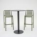 VITA Santo table de bar Ø70x105cm métal noir rond moderne