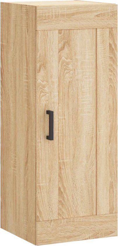 vidaXL Wandkast 34,5x34x90 cm bewerkt hout sonoma eikenkleurig