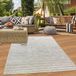 Tapis d'extérieur moderne, résistant aux intempéries, adapté pour terrasse et balcon, style bohème, de haute qualité, facile d'entretien, couleur beige, dimensions : 200 x 280 cm