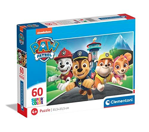 Clementoni - Paw Patrol Supercolor Patrol - 60 stuks - Puzzel - 4 jaar