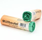 Humbert Und Brandt Gmbh Afvalzakken/vuilniszakken - 45x - 30 liter - groen - incl. handvaten