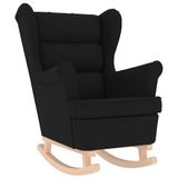 VidaXL Schommelstoel 74x90x102 cm stof zwart