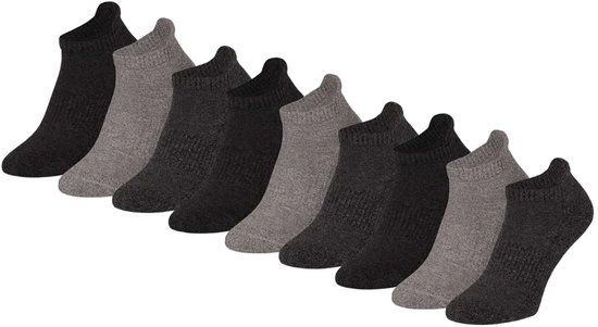 Morethansocks Sneaker Sportsokken - Unisex - Multi Zwart - 3 Paar