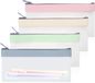 Étui sans marque - 4 pièces Étui à crayons translucide - Grande capacité - Petit étui à crayons frais pour le voyage - Fournitures de bureau portables pour étudiants et adultes - Étui à crayons - 4 couleurs
