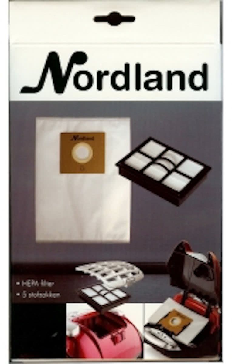 Nordland 5 Stofzuigerzakken met HEPA filter voor NSC 9415 - 2 verpakkingen