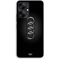 Audi-autologo op zwarte achtergrond Maniacase Hoesje voor Xiaomi Redmi 13C 5G