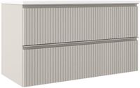 Saniclass Prime Blend Wastafelonderkast set - 100x55x45.9cm - inclusief wastafel - 2 lades - geintegreerde greep - mat cotton (beige)
