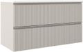 Saniclass Prime Blend Wastafelonderkast set - 100x55x45.9cm - inclusief wastafel - 2 lades - geintegreerde greep - mat cotton (beige)