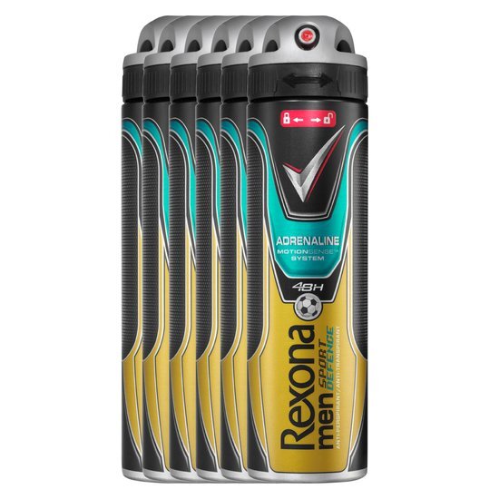 Rexona Men Sport Defence - 150 ml - Deodorant Spray - 6 stuks - Voordeelverpakking