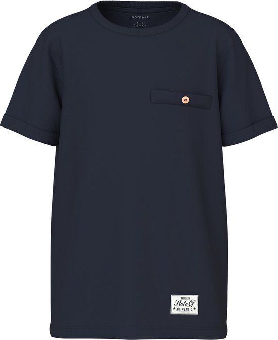 NAME IT NKMVINCENT SS TOP F NOOS Jongens T-shirt - Dark Sapphire - Maat 146/152