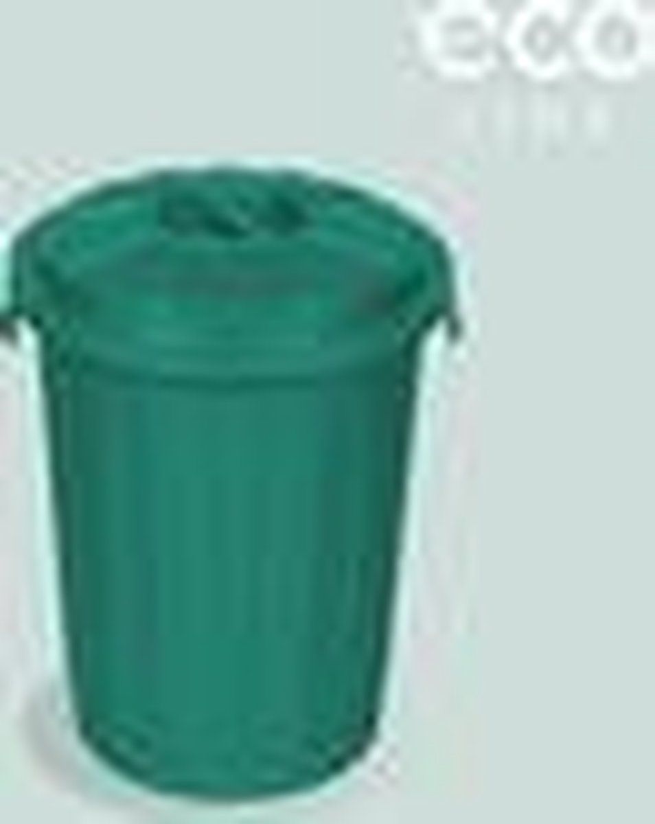 Keeeper ECO GARBAGE EMMER - VEELZIJDIGE met afval afsluitbaar deksel BIG - 23 L GROEN