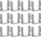 vidaXL Grondankers 12 stuks 12x6x15 cm gegalvaniseerd staal zilverkleurig
