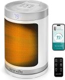 SereneLife Elektrische Kachel – 1500W Binnenverwarming – Met Thermostaat, Afstandsbediening – Wi-Fi PTC Keramische Verwarming ,Voor Thuis en Kantoor – Wit