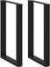 Pieds de table de bar 2 pcs forme en U 60x(90-91) cm acier noir