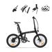 ADO E-Bike Air Carbon, vélo électrique, vélo pliable, vélo électrique pour femmes/hommes, vélo, vélo pliable, transmission par courroie, écran LCD IPS, GPS, application ADO, 250W