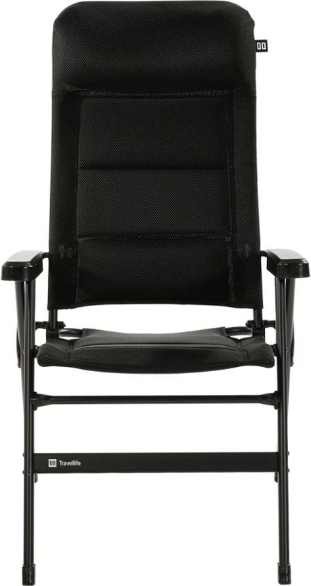 Travellife Barletta Standenstoel Comfort L - Black - 7-Position Adjustable Camping Chair