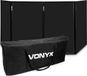 Vonyx DJ Booth - DB2B DJ scherm inclusief tas - Set met 4 panelen van 120 x 70cm met tas - Zwart