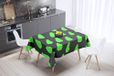Bonamaison Tafelkleed, Anti-Mold, Sneldrogend, Waterdicht, 100% Polyester Tafellaken, Neon groene rook, 140 x 140 Cm