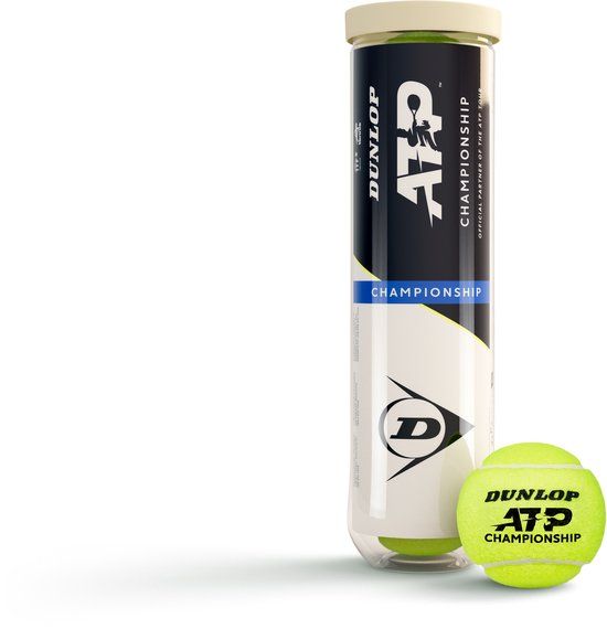Dunlop ATP Championship Tennisballen - 4 stuks - Geel - Allcourt - ITF Goedgekeurd