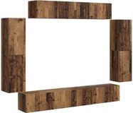 vidaXL TV-kast, 8 stuks, antiek hout