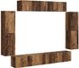 vidaXL TV-kast, 8 stuks, antiek hout