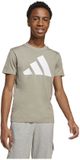 Adidas Essentials T-shirt Korte Mouwen Beige 7-8 Jaar Jongens/Meisjes