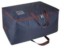 Grand sac de rangement pour vêtements, idéal sous le lit (105 litres, bleu)