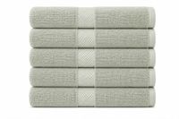 The Linen Room Handdoeken – 50 x 100 cm – Set van 6 – 100% Katoen – 650 GSM Dubbelgetwijnd 20/2 Garen – OEKO-TEX® – Extra Zacht & Hoog Absorberend – Saliegroen