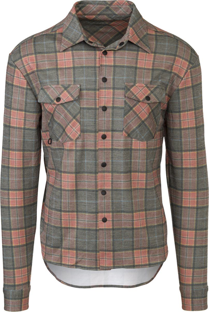 AGU Flannel Fietsshirt Lange Mouwen Venture Heren - Grijs - L