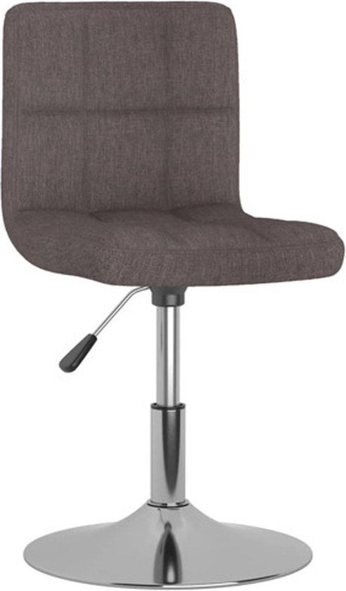 vidaXL Barkruk draaibaar stof taupe
