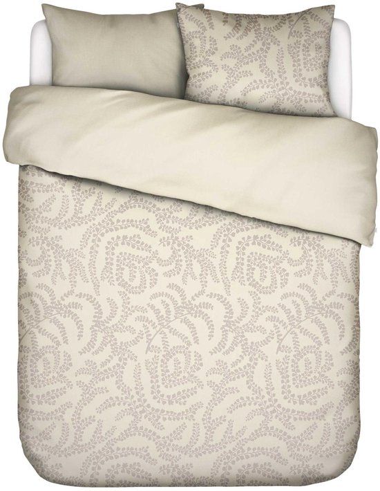 ESSENZA Eleria Dekbedovertrek Oatmeal - Lits-Jumeaux XL – 260x200/220 cm