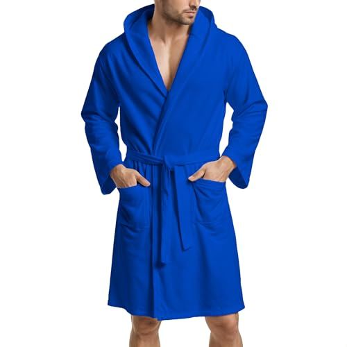 PETTI Artigiani Italiani Microfiber Bathrobe - Electric Blue - L