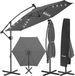Tectake Parasol suspendu avec pied - 3 x 3 m - Gris