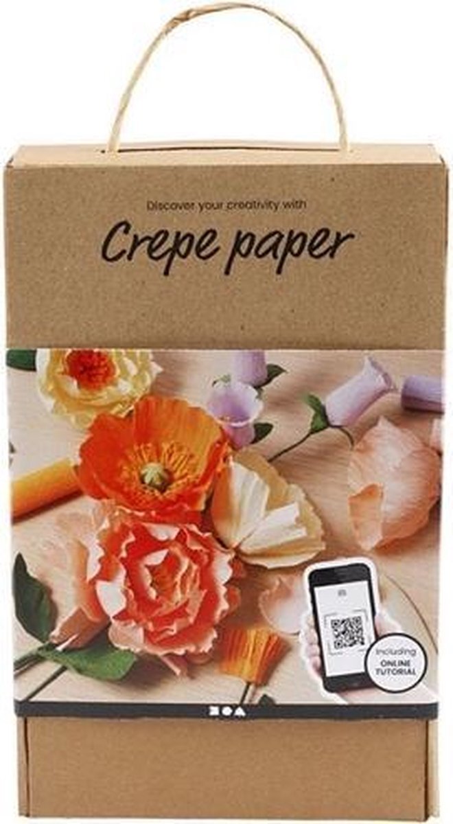 creotime Crepe Papier Ontdekken Kit, 105 gr, Diverse Kleuren, 1 Set