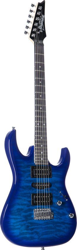 Ibanez GRX70QA GIO Elektrische Gitaar - Transparent Blue Burst