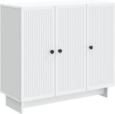 vidaXL Dressoir Wit 89 x 34,5 x 80 cm Bewerkt hout