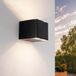 Ledvion - Solar LED Wandlamp - 1W - 25L - 3000K - IP44 - Zwart