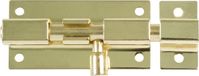 AMIG verrou à glissière/loquet - acier - 4 x 2.75 cm - finition laiton - porte - clôture - portail