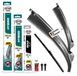 HEYNER® Set d'essuie-glaces complet pour MERCEDES-BENZ VITO 07.2010 - 08.2014, Essuie-glace plat HYBRID, Avant et arrière, Aérodynamique et flexible, Revêtement nanographique