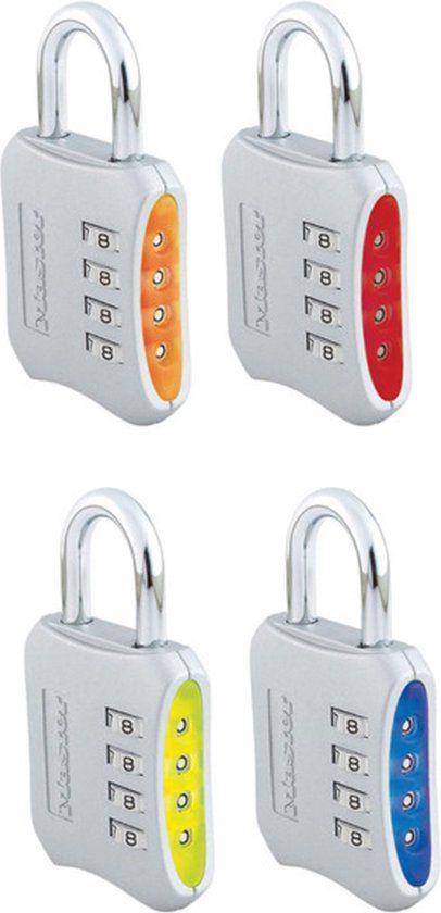 Master Lock 653d Cijferslot Metaal 4 Stuks