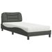vidaXL Lit avec matelas "Hvar" gris foncé 90x200 cm tissu