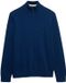 Superdry - Pull à demi-fermeture éclair essentiel en coton - Homme - Bleu pilote chiné - XL