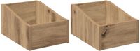vidaXL Boîte pour disques vinyles 2 pcs Chêne artisanal 23 x 33 x 16 cm
