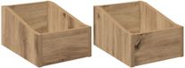 vidaXL Boîte pour disques vinyles 2 pcs Chêne artisanal 23 x 33 x 16 cm